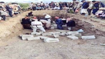 مقبرة جماعية لضحايا غارات قعطبة التي استهدفت مدنيين