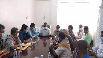 مناقشة الترتيبات للحملة الوطنية للتحصين ضد شلل الأطفال بالمهرة