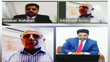 وزير الكهرباء كلشات يجري مقابلة (افتراضية) مع السفير البريطاني لدى اليمن