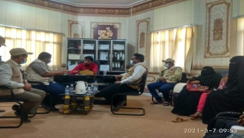 مدير عام مكتب الزراعة يناقش مع مساعد ضابط المشاريع لوكالة المنشآت الصغيره والأصغر smeps التنسيق لبدء تدريب المستفيدين من مشروع الطوارئ لاستمرارية الأعمال