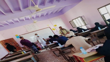 مدير عام قشن يدشن افتتاح المركز الامتحاني للتعليم المفتوح