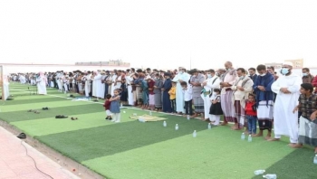 مكتب الأوقاف بالمهرة يشكر السلطة المحلية والجهات المساهمة في إنجاح إقامة صلاة العيد في الاستاد الرياضي