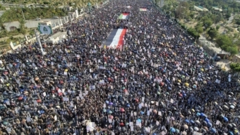 صنعاء ..مظاهرات حاشدة تؤكد دعمها لفلسطين وتثمن صمود المقاومة
