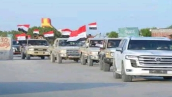 مسيرة سيارات في الغيضة تؤيد قرارات الرئاسة وتطالب بخروج قوات الانتقالي