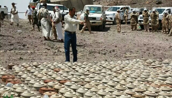 "مسام" ينزع نحو 3 آلاف لغم زرعها الحوثيون خلال أسبوع
