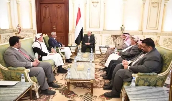 مرجعيات حضرموت تلتقي الرئيس هادي وتؤكد دعمها لمشروع اليمن الاتحادي