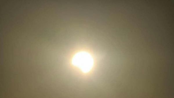 كسوف حلقي للشمس في اليمن صباح اليوم