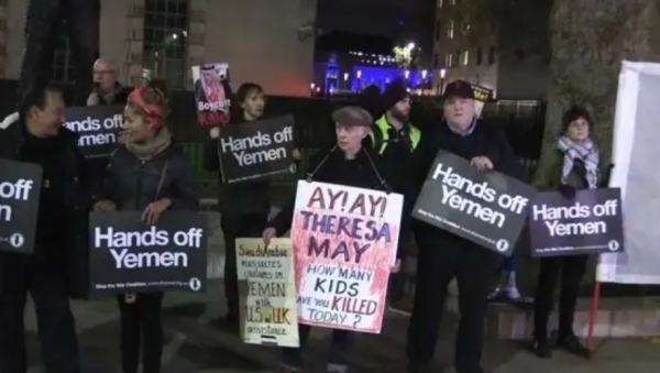 تظاهرة في لندن تطالب بوقف تسليح السعودية والإمارات وإنهاء حرب اليمن