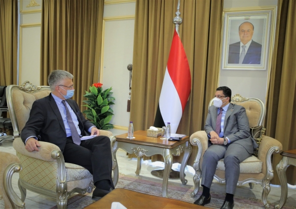 بن مبارك يناقش مع المبعوث السويدي تطورات الأوضاع في اليمن