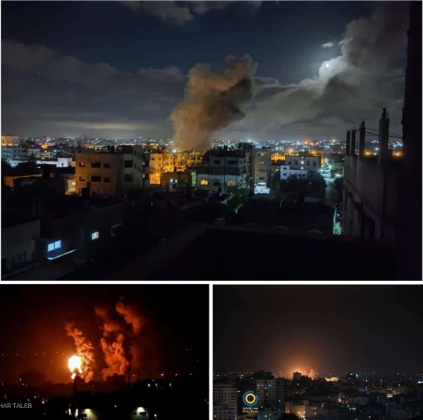 غزة ..طائرات قوات الاحتلال تستهدف عدة مواقع وسط القطاع