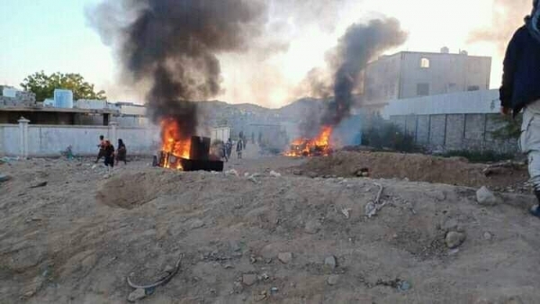 أبين ... انفجار عنيف في مقر الحزام الأمني بزنجبار عاصمة المحافظة