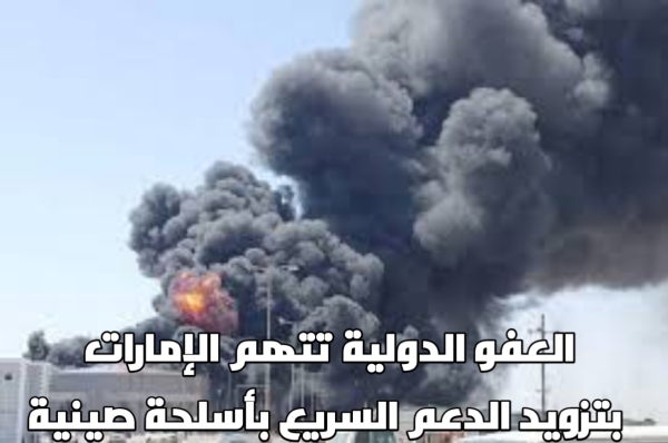 العفو الدولية تتهم الإمارات بتزويد الدعم السريع بأسلحة صينية العفو الدولية تتهم الإمارات بتزويد الدعم السريع بأسلحة صينية