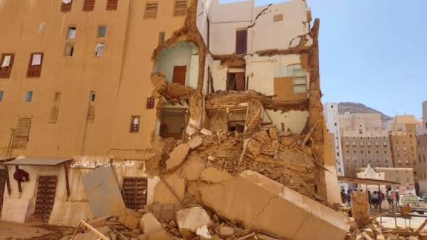 انهيار منزل في شبام حضرموت دون وقوع ضحايا