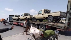 تعزيزات عسكرية سعودية تصل أبين في طريقها إلى عدن