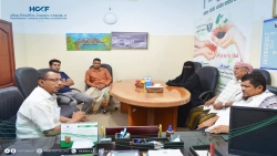 الأمين العام للمجلس المحلي بالمهرة يزور مؤسسة حضرموت لمكافحة السرطان "أمل" بالمكلا
